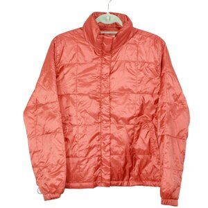 Madewell Coral Quilted Puffer Jacket Size M Primaloft Gorpcore Modern Organic